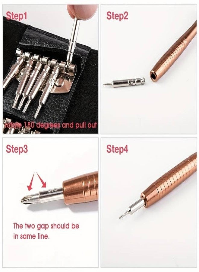 SHUTTLE ART 25 in 1 Screwdriver Set, Precision Screwdriver Repair Tool Kits with Black Leather Bag for PC, Latest PC Repair Screwdriver Set, Professional Opening Tools for Mobile Laptop - Image 4